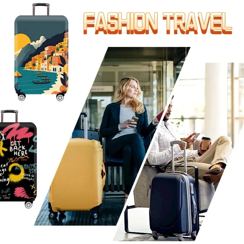 Kofferhülle TravelPaw FlexCover | Elastischer Gepäckschutz mit Tiermotiven | Für 18–32 Zoll Koffer | Reißfest & Waschbar