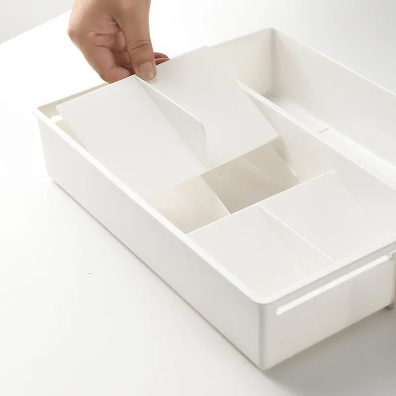 FlexiStore Küchen-Schubladen Organizer | Ausziehbar & Mit Trennwänden | Kunststoff | Ordnungssystem