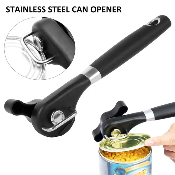 Cutelio Multifunktionaler Dosenöffner Edelstahl | Seitenschneider mit glattem Rand | Sicher & ergonomisch | 22 × 6 cm