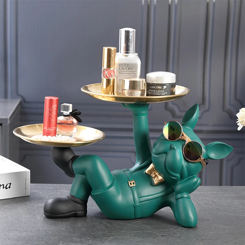Bulldog Dekofigur Bravetto UrbanBulldog | Coole Bulldoggen-Skulptur aus Resin | 33×19,5×20 cm | Wohnaccessoire & Geschenkidee für Hundefans