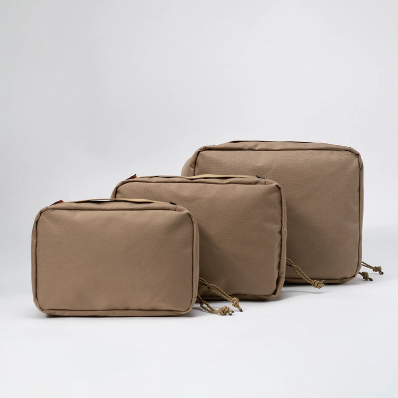 RUXVAR GearPak Set Taktisches Organizer-Set 3-teilig | Robuste Reise-Aufbewahrung | Cordura 500D & YKK-Reißverschluss | Für Outdoor, Camping & Gepäck