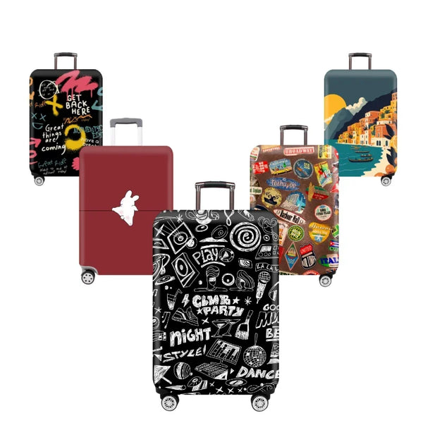 Kofferhülle TravelPaw FlexCover | Elastischer Gepäckschutz mit Tiermotiven | Für 18–32 Zoll Koffer | Reißfest & Waschbar