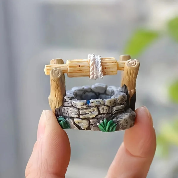 Miniatur-Brunnen FairyWell | Handgefertigte Resin-Statue | Dekoration für Feengarten & Miniaturwelt