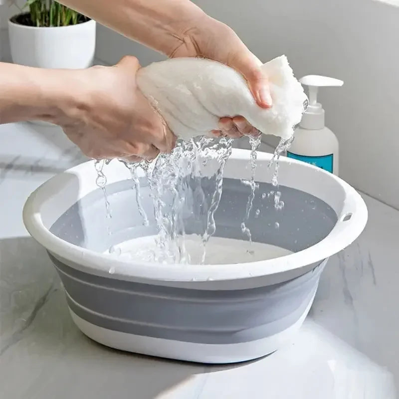 Flexavo Faltbare Waschschüssel aus Kunststoff | 38 cm Durchmesser | Platzsparend & tragbar | Für Bad, Küche, Baby & Outdoor