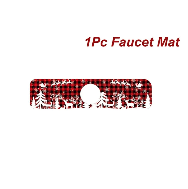 Weihnachts-Spülmatte Nordivelle | Saugfähig & Rutschfest | Waschbar | Festliche Weihnachtsdeko für Küche & Zuhause