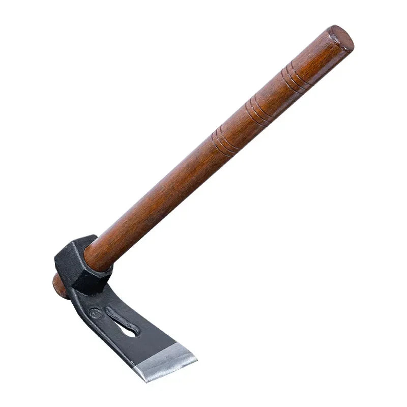 Rootnix Handhacke für Gartenarbeit | Schmiedeeisen & Aokaholz | Unkrautjäten, Graben & Nagelziehen | 30 cm