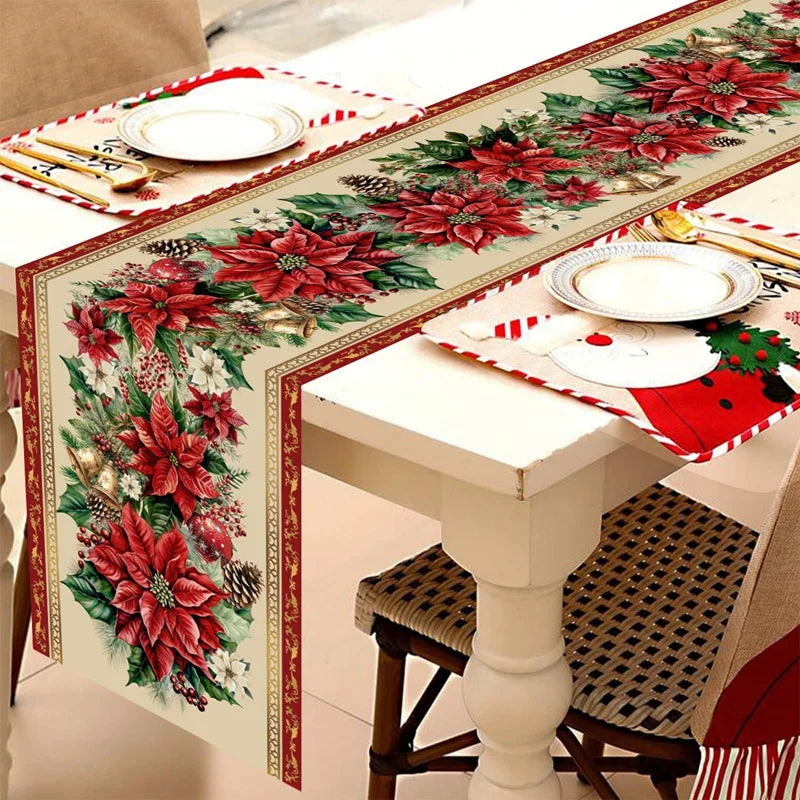 Weihnachts-Tischläufer Festivia | 180×35 cm | Elegant & Festlich | Tischdeko für Weihnachten & Neujahr 2025/2026