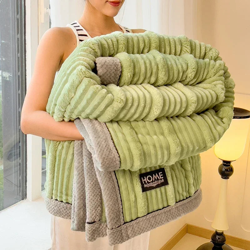Kuscheldecke BunnySoft | Extra Dick & Wärmend | Korallenfleece | Beidseitig Flauschig
