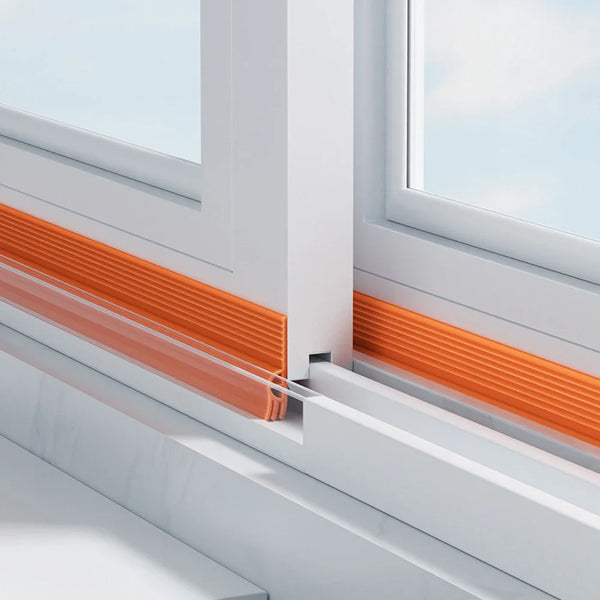 Türdichtung SilentSeal Pro | PVC Zugluftstopper Ohne Kleben | Geräuschdämmend & Energiesparend | Waschbar & Zuschneidbar