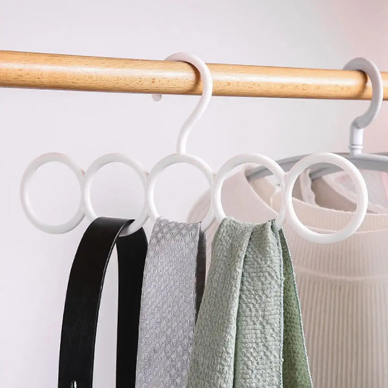 HANGTEX Multifunktions-Kleiderbügel | Stabiler Hosen- & Schalbügel aus Kunststoff | Platzsparend & Robust – 1 Stück