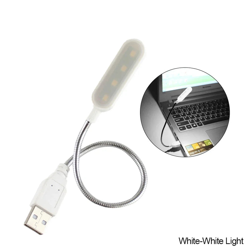 FlexiBeam USB LED Leselampe | Flexibler Schwanenhals | Wiederaufladbar & Energiesparend | Warm- & Kaltweiß | Für Laptop, PC & Powerbank