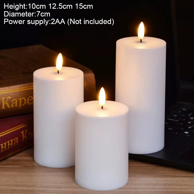 LED Stumpenkerzen GlowCandle | 3 Größen | Warmweiß Flackerlicht | Mit Fernbedienung & Timer