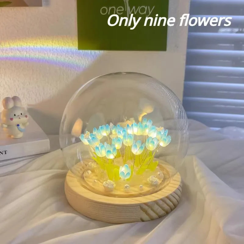 DIY Tulpen Nachtlicht | Handgemacht | LED Deko-Lampe | Geschenkidee für Mädchen & Familie