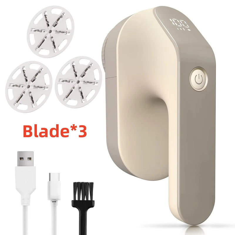Texora Fusselentferner | Wiederaufladbar | 3 Geschwindigkeiten | LED Display | 2000 mAh Akku