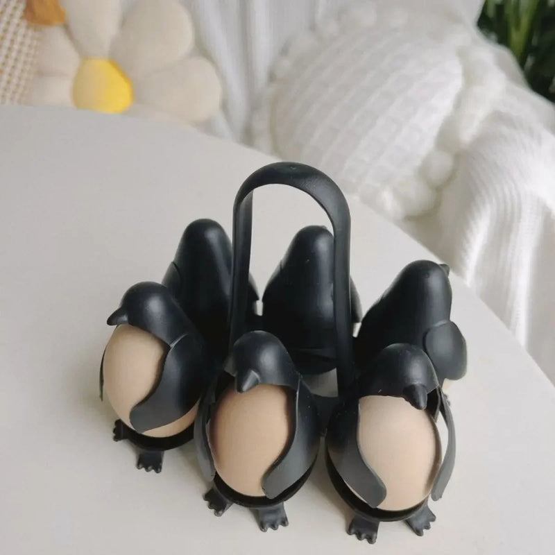 PinguEgg Eierkocher Pinguin-Design | Platz für 6 Eier | Hitzebeständig & Spülmaschinenfest | 15 x 13 x 13 cm