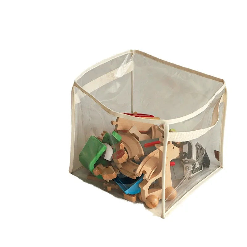 Clearami BoxyKid Transparenter Spielzeugkorb Kinder | Großes Fassungsvermögen | Faltbar & Wasserdicht