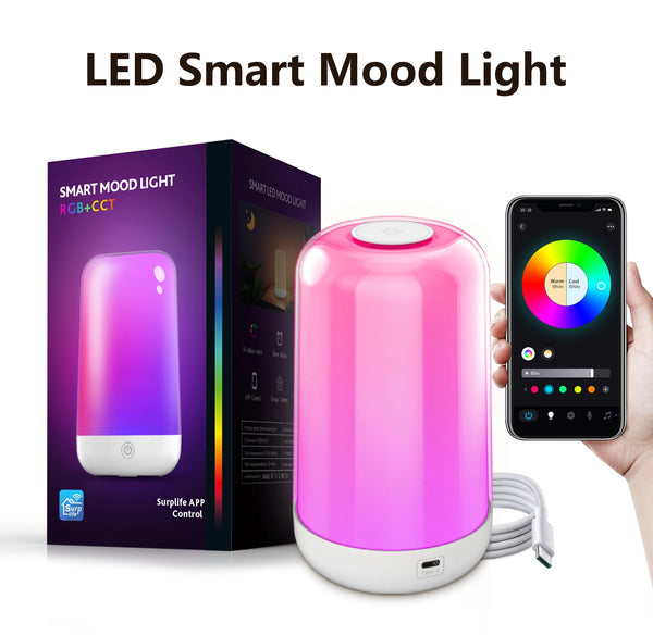 LumoGlow RGB Tischlampe | App-Steuerung & Touch | 16 Mio. Farben | 3600 mAh Akku