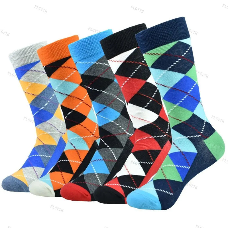 Coloria Herren Socken 5er-Pack | Bunte Freizeit- & Businesssocken | Gekämmte Baumwolle | Größe 40–46