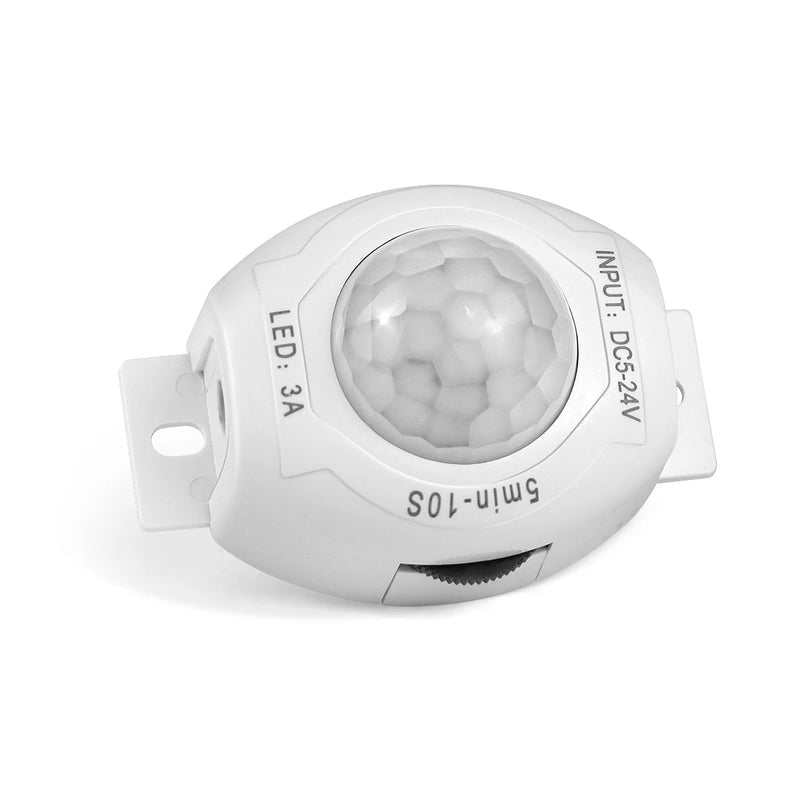 Sensalux PIR Bewegungsmelder Schalter | DC 5V–24V | Infrarot-Sensor | Zeitverzögerung einstellbar | Für LED-Streifen & Nachtbeleuchtung