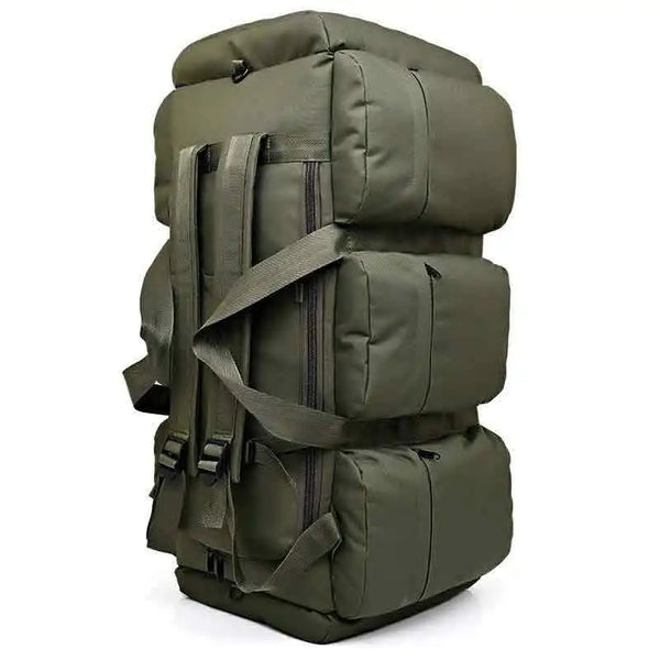 Multifunktionale Outdoor-Tasche TrailForge X75 | 75×38×36 cm | 4-in-1 Tragetasche: Rucksack, Umhängetasche, Handgepäck & Crossbody | Wasserdicht & Robust