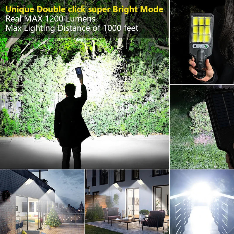 Solivon MotionBright Solar Wandleuchte mit Bewegungsmelder | IP65 Wasserdicht | Mit Fernbedienung & 3 Lichtmodi | Für Garten, Wand & Einfahrt