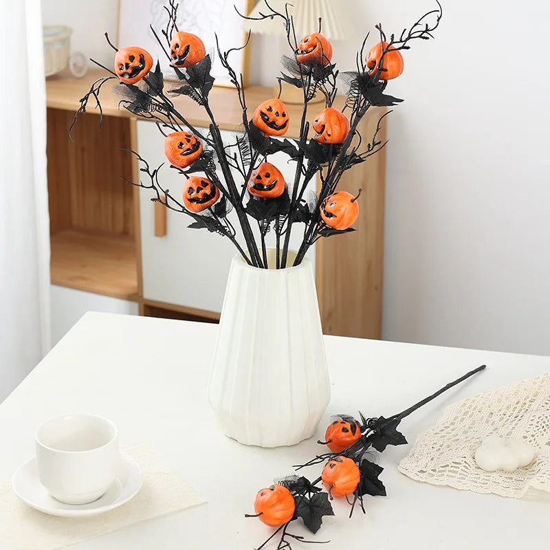 SchattenKürbis | Halloween-Deko | Kürbis mit Geistergesicht | Dunkler Stil | Schaumstoff-Design