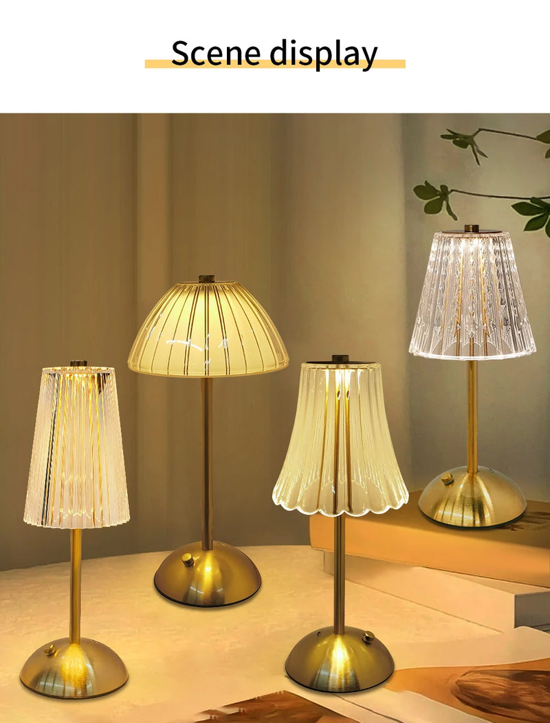 Lucora LED-Tischlampe | LED Tischlampe | Touch-Steuerung & Dimmbar | Wiederaufladbar & Kabellos | Acryl/Metall