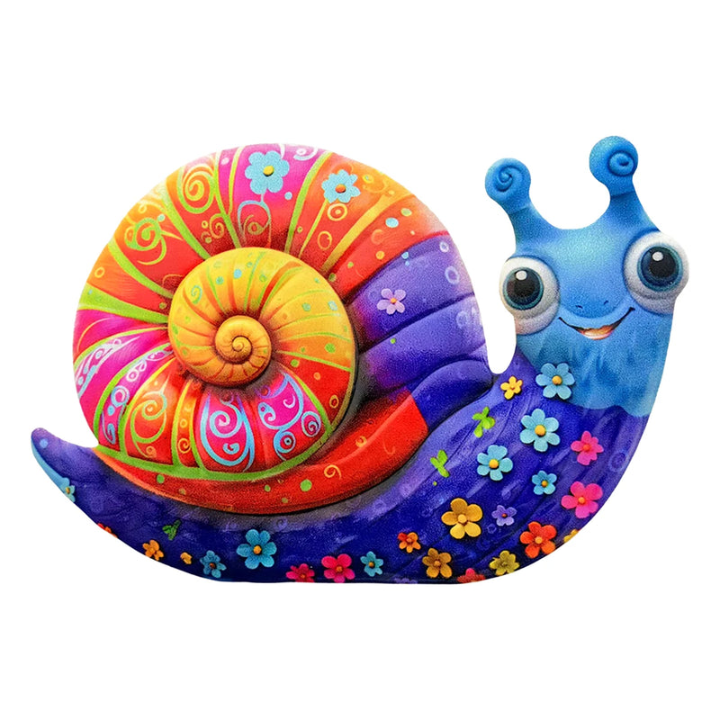Gartentiva Metall-Wanddeko Schnecke | Wetterfeste Gartendeko aus Metall | Für Zaun, Terrasse & Innenräume | 21,5 × 13,5 cm