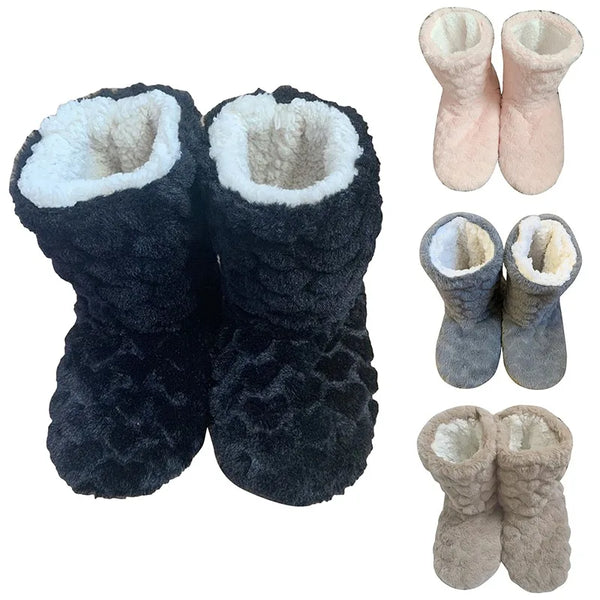 ThermaLuxe Kuschelsocken | Unisex Winter-Haussocken | Gefüttert & Rutschfest | Flauschig Weich mit Teddyfutter | Weihnachts- & Schlafsocken