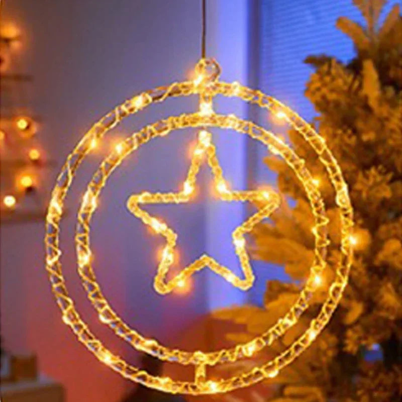 LED Weihnachtsring-Licht LumiRing | USB-betrieben | 8 Leuchtmodi | Warmweiß & Bunt | Deko für Weihnachten & Feste