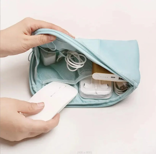 TechTasche Reisetasche für Elektronik | Wasserdicht & Stoßfest | Für Powerbank, Kabel & Kopfhörer | Große Kapazität