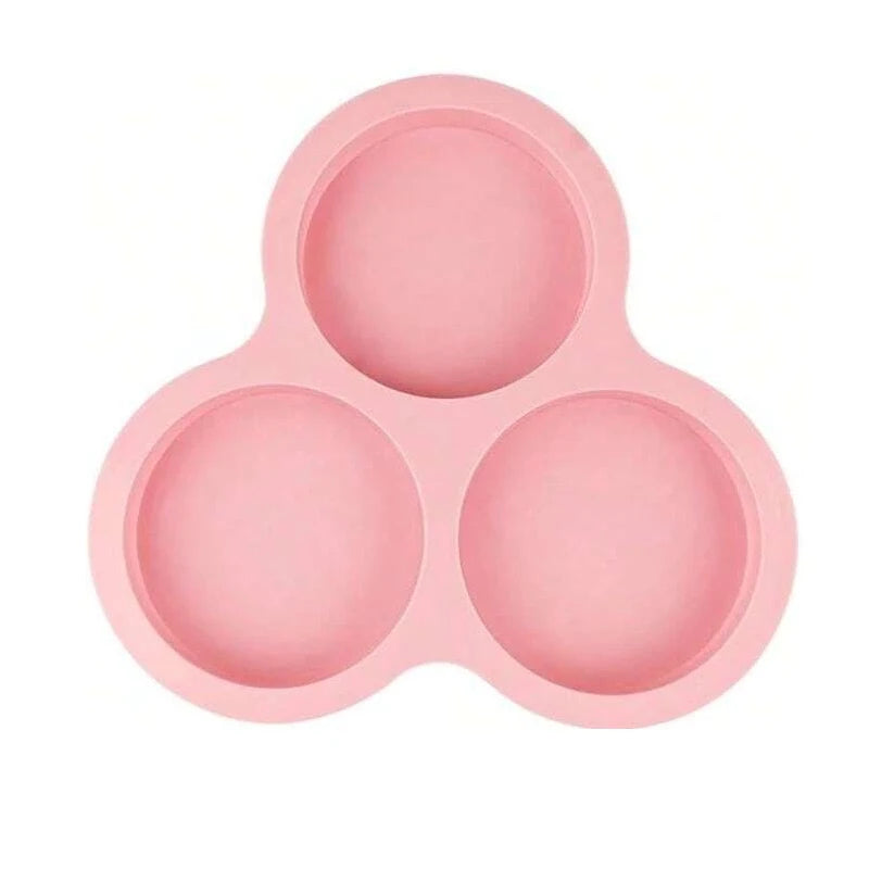 Bakevana Silikon Backform für Heißluftfritteuse | 3er Muldenform Rund | Antihaft Muffin- & Burgerbrötchenform | Backzubehör für DIY Backen