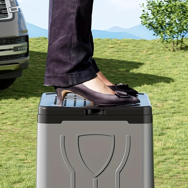 Faltbare Campingtoilette Camploo XL | Tragbar mit Deckel | Extra Groß & Stabil | Für Outdoor, Reise & Boot