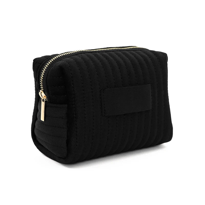 Puffina Gepolsterte Kosmetiktasche mit weiter Öffnung | Make-up-Tasche für Damen | Reise-Organizer für Kosmetik & Accessoires | Schminktäschchen aus Baumwolle