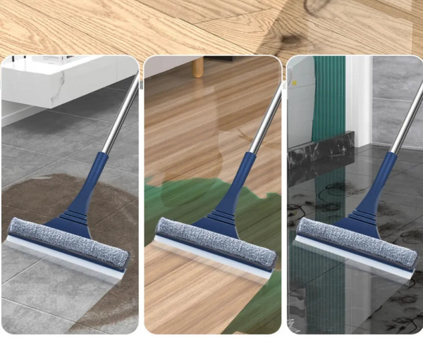 FensterFlex 2-in-1 Fensterreiniger | Verstellbarer Teleskopstiel | Wischer & Mikrofaser-Mopp | Für Fenster, Glas & Rahmen