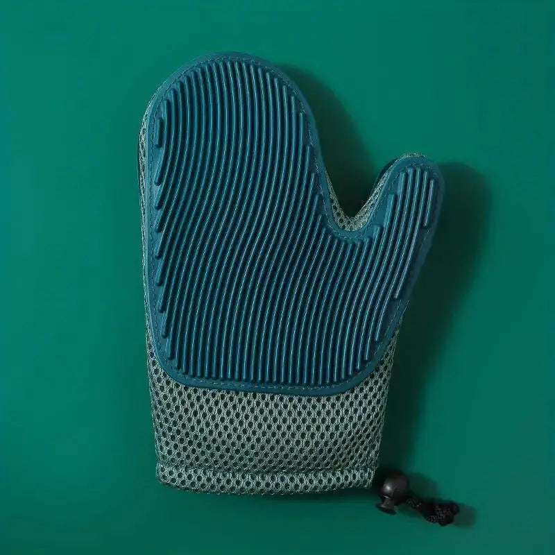 Pawrella 2-in-1 Haustier-Handschuh | Fellpflege & Haarentfernung in einem | Für Katzen & Hunde | Silikon-Noppen | Waschbar