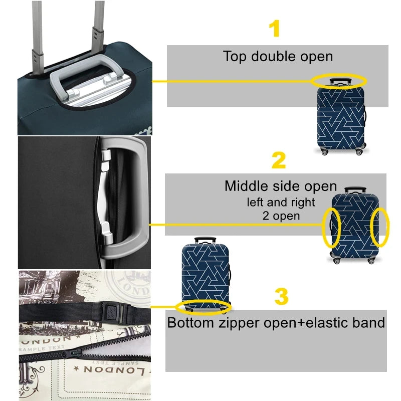 Kofferhülle TravelPaw FlexCover | Elastischer Gepäckschutz mit Tiermotiven | Für 18–32 Zoll Koffer | Reißfest & Waschbar