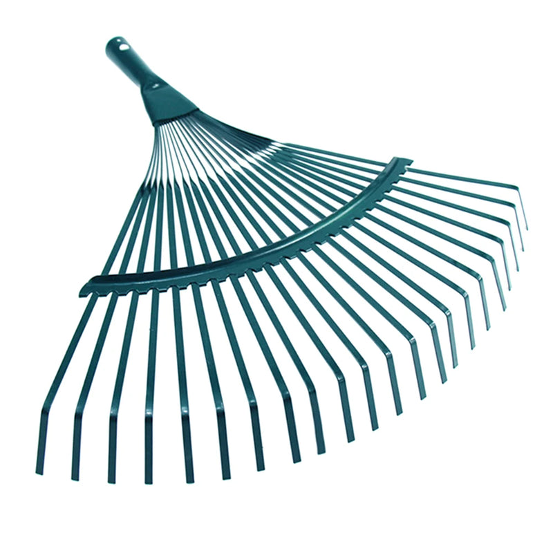 TerraPro Laubrechen Kopf Ersatz | 22-Zinken Gartenrechen aus Karbonstahl | Rostgeschützt & Langlebig | Für Gartenarbeit & Landschaftsbau