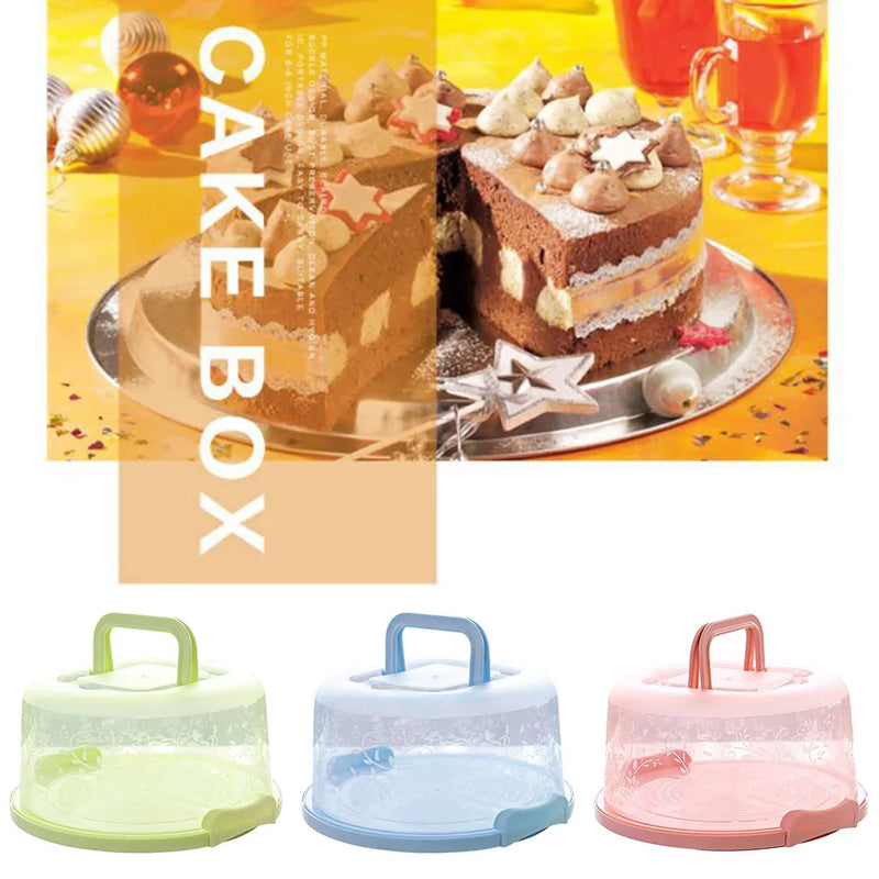 Bakella Kuchen Transportbox | Tragbare Cupcake- & Tortenbox mit Griff | Luftdicht & Stoßfest | Für 6–8 Zoll Kuchen | 26 × 22 × 12,5 cm