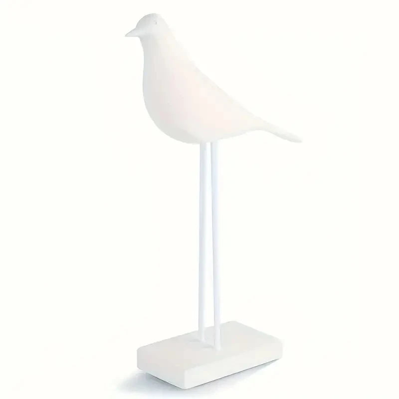 Dekofigur NordicBird | Handbemalte Vogelstatue aus Kunstharz | Skandinavische Wohnaccessoire | Tisch- & Bürodekoration