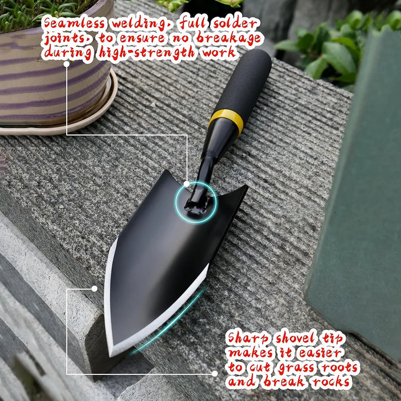 TerraGrip Gartenschaufel | Extra Robust & Ergonomisch | Nahtlos Geschweißt | Für harte Böden & Wurzeln