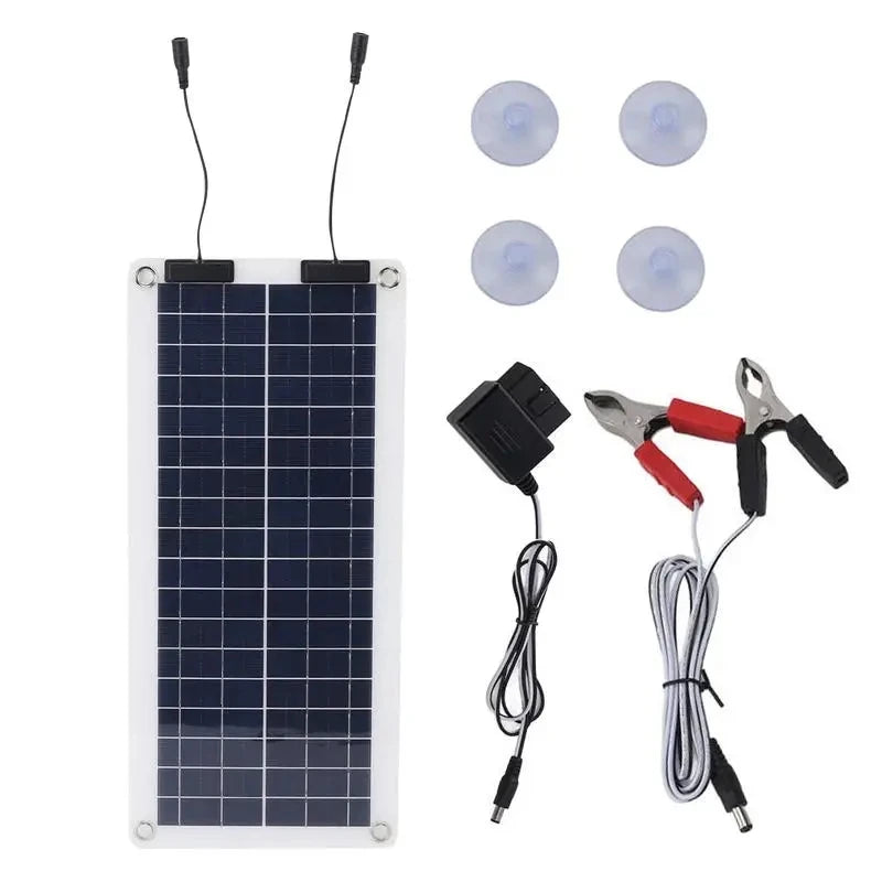 SolarPower Mobilis 100W Solarladegerät | Wasserdicht & Tragbar | Dual-Ausgang 12V–24V | Für Auto, Motorrad, Boot & RV