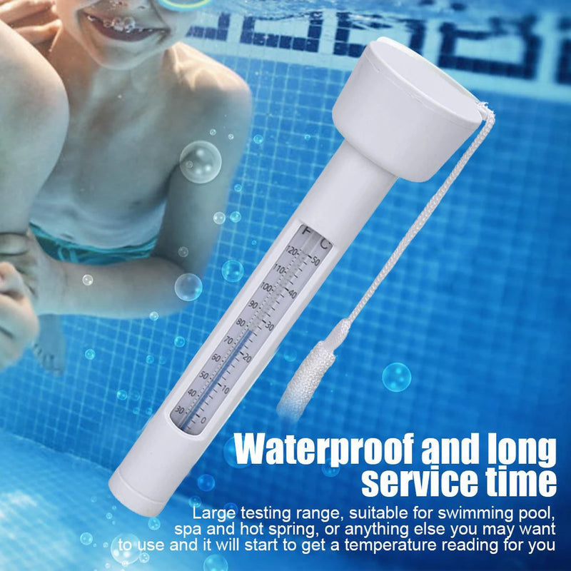 THERMAVIA Poolthermometer | Schwimmendes Wasserthermometer 0–50 °C | Für Pool, Whirlpool, Spa & Therme | Wasserdicht & gut lesbar