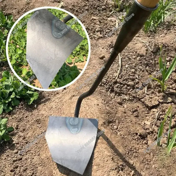 TerraForge Spitzhackenkopf aus Manganstahl | 42 cm gebogener Griffansatz | Rostfrei & Extrem Robust | Für Umgraben & Unkrautentfernung