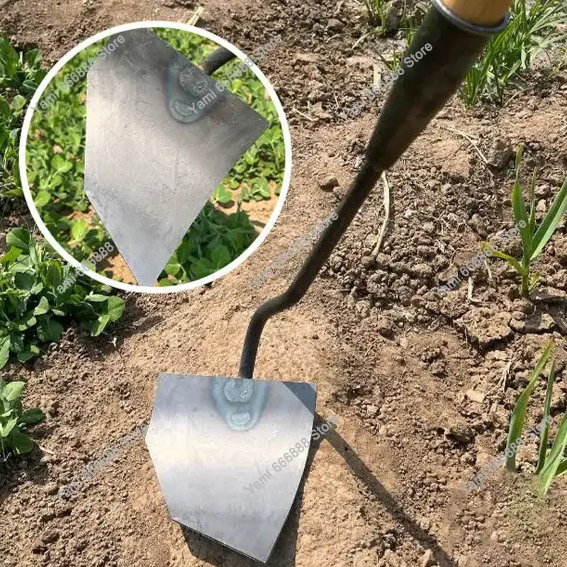 TerraForge Spitzhackenkopf aus Manganstahl | 42 cm gebogener Griffansatz | Rostfrei & Extrem Robust | Für Umgraben & Unkrautentfernung