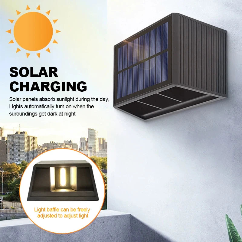 Solar Wandleuchte SolaraBeam Flex | Warmweiß | IP65 Wasserdicht | Verstellbarer Lichtwinkel