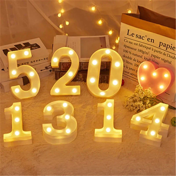 LED Buchstaben Lampe | Luminous Alphabet Light | Warmweiß & Batteriebetrieben | Hochzeit, Geburtstag & Partydeko
