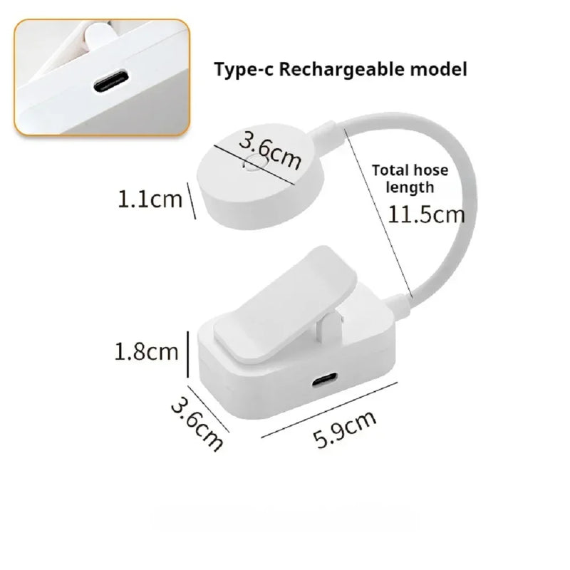 LumiClip Mini Buchlampe | LED Leselicht mit Clip | 3 Farbmodi & Stufenlose Helligkeit | USB & Akku | 360° Flex-Design