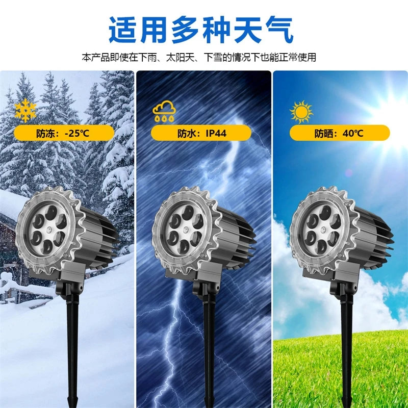 SpookBeam Halloween LED-Projektor | Dynamische Geisterprojektion | Wasserdicht | Außenbereich