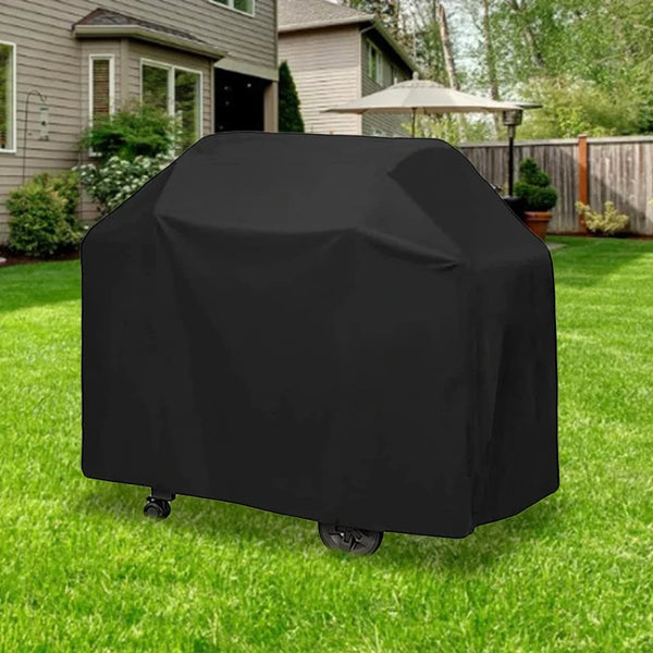GrillGuard Pro Abdeckhaube | Wasserdicht & UV-beständig | Windfest mit Kordelzug | Für Gasgrill, BBQ & Gartenmöbel